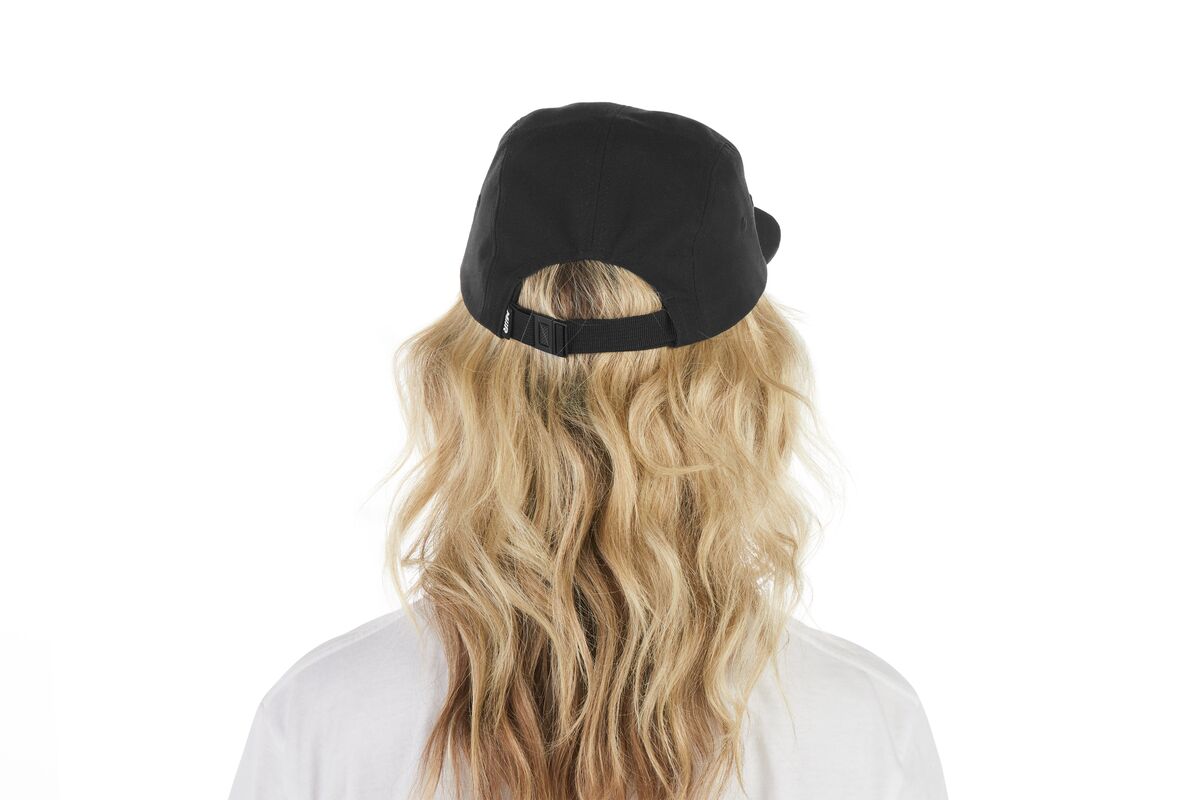 recycled-poly-flat-brim-5-panel-hat-x1 WebPDP-HAT003002_Recycled_Poly_Flat_Brim_5Panel_Hat_Black_Studio_Harper_Studios_0723_Back__HAT003002OS.jpg