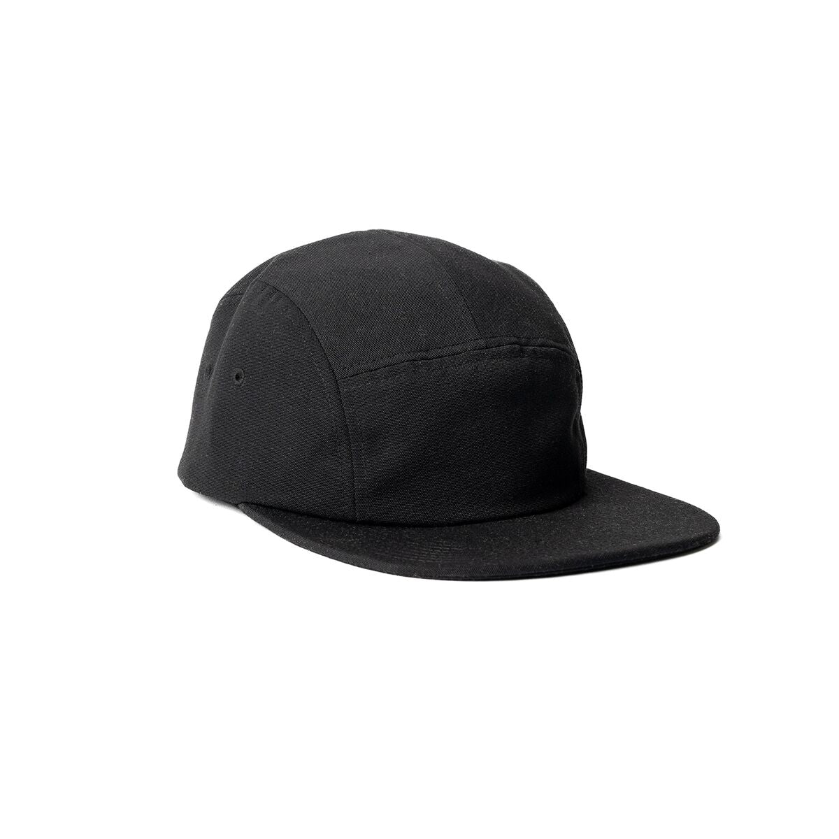 recycled-poly-flat-brim-5-panel-hat-x1 Web_PDP-FlatBrim5PanelHat_Studio_Front_Black.jpg